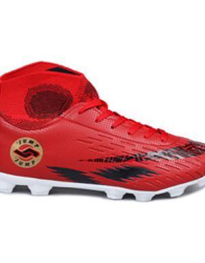 28365 Kırmızı - Beyaz Çim - Halı Saha Çoraplı Erkek Krampon Futbol Ayakkabısı