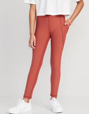 Old Navy High-Waisted PowerSoft 7/8 Leggings for Girls red