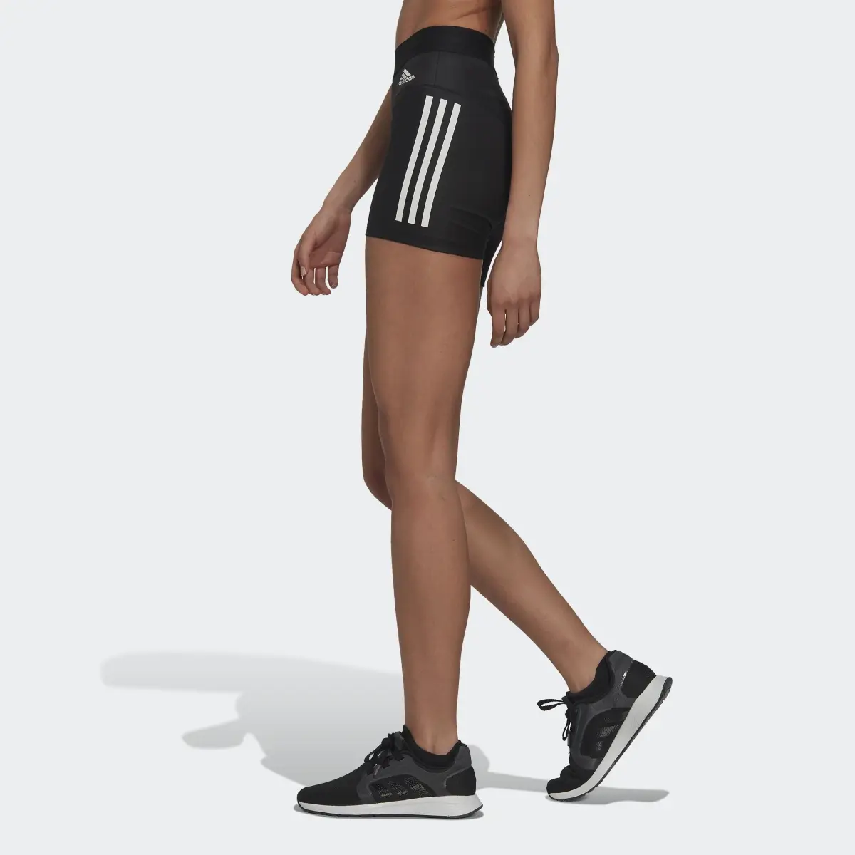 Adidas Hyperglam 3-Stripes Short Leggings. 2
