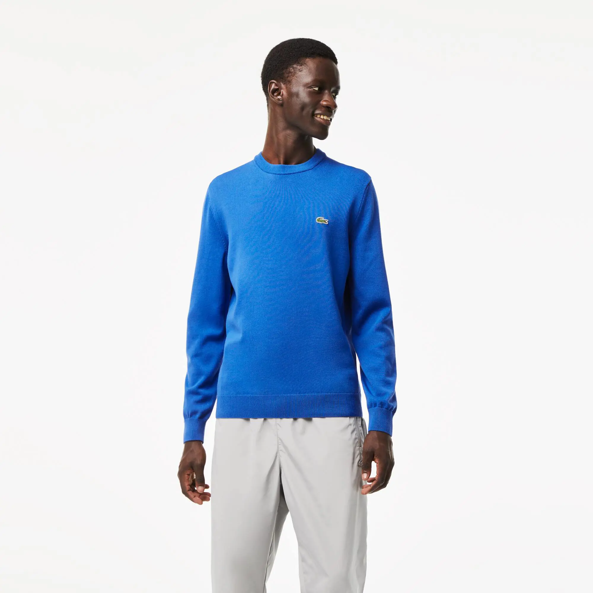 Lacoste Pullover da uomo con collo rotondo in cotone organico. 1