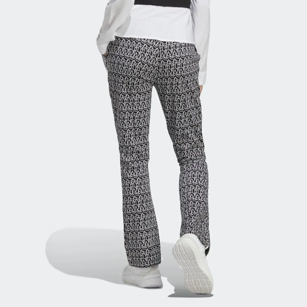 Adidas Allover adidas Graphic High-Rise Flare Pants. 3