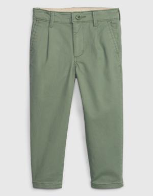 Toddler Pleated Khakis green