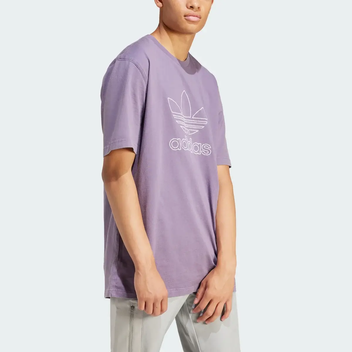 Adidas Adicolor Outline Trefoil Tee. 1