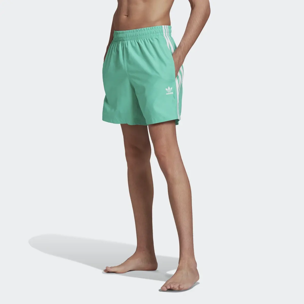 Adidas Adicolor Classics 3-Stripes Swim Shorts. 1
