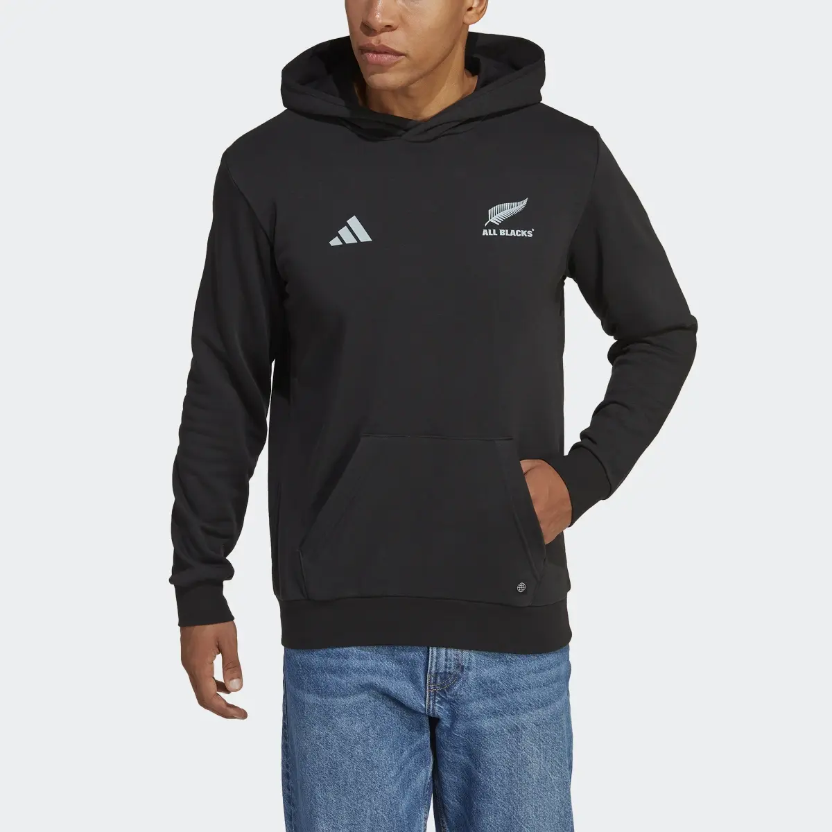 Adidas All Blacks Rugby Supporters Hoodie. 1