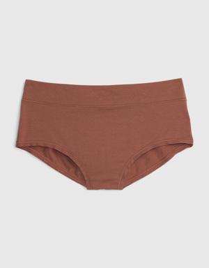 Organic Stretch Cotton High Rise Hipster brown