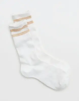 American Eagle Ribbed Cotton Crew Socks. 1