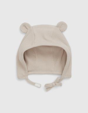 Baby First Favorites TinyRib Bear Hat beige