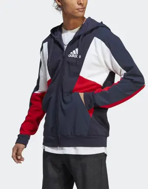 Adidas Essentials Colorblock Full-Zip Hoodie