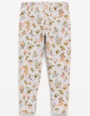 Old Navy Printed Full-Length Leggings for Toddler Girls gray