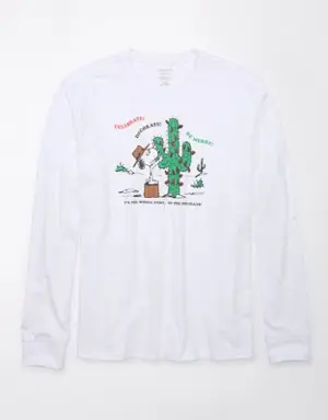 AE Super Soft Snoopy Christmas Graphic Long-Sleeve T-Shirt