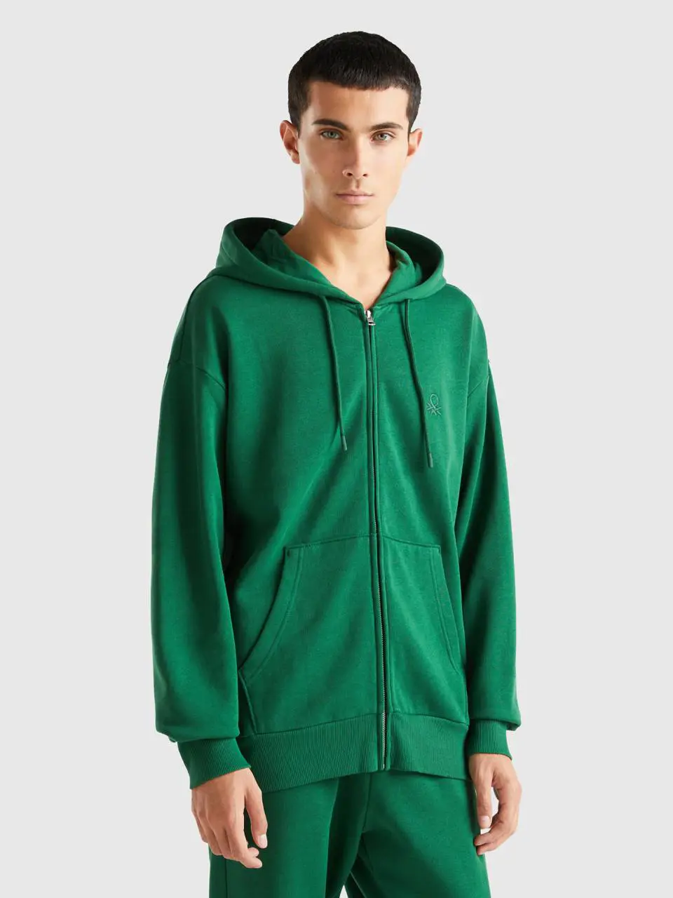 Benetton warm hoodie with zip. 1