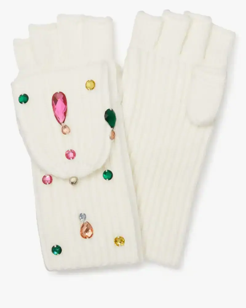 Kate Spade Embellished Pop Top Gloves. 1