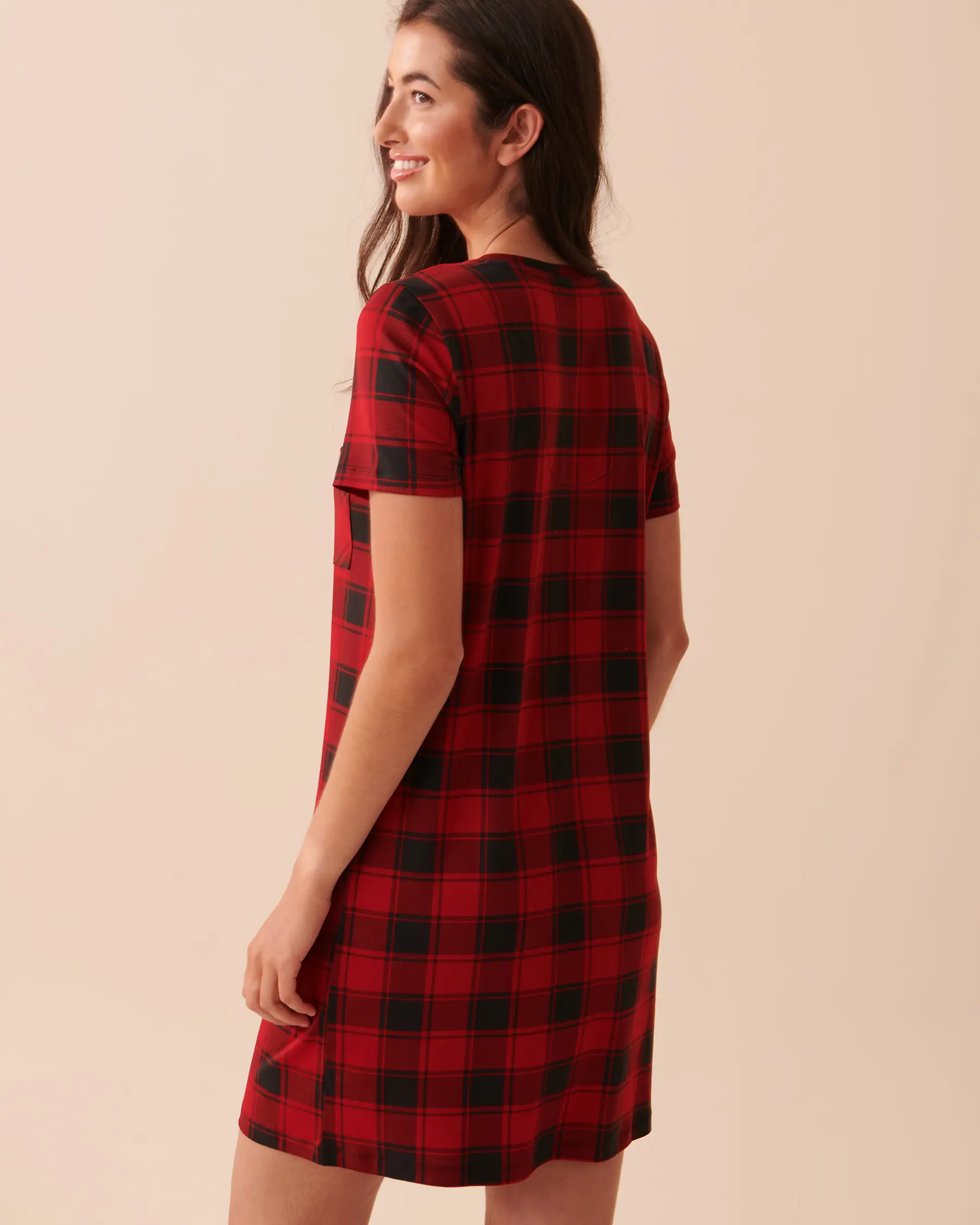 La Vie en Rose Buffalo Plaid Super Soft Sleepshirt. 2