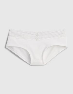 Gap Stretch Cotton Lace Hipster white