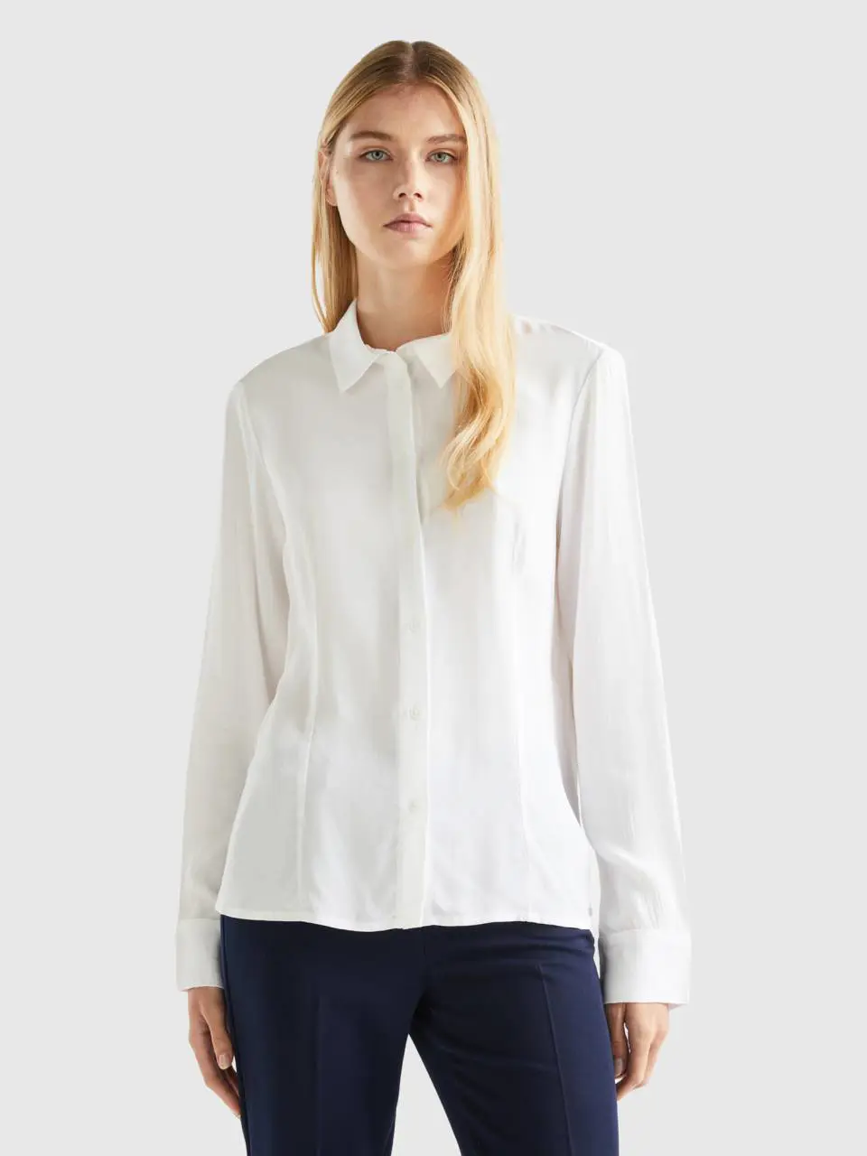 Benetton flared viscose shirt. 1