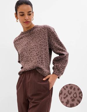 Vintage Soft Cropped Sweatshirt brown