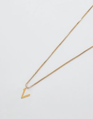 Gold Dainty Initial Necklace multi