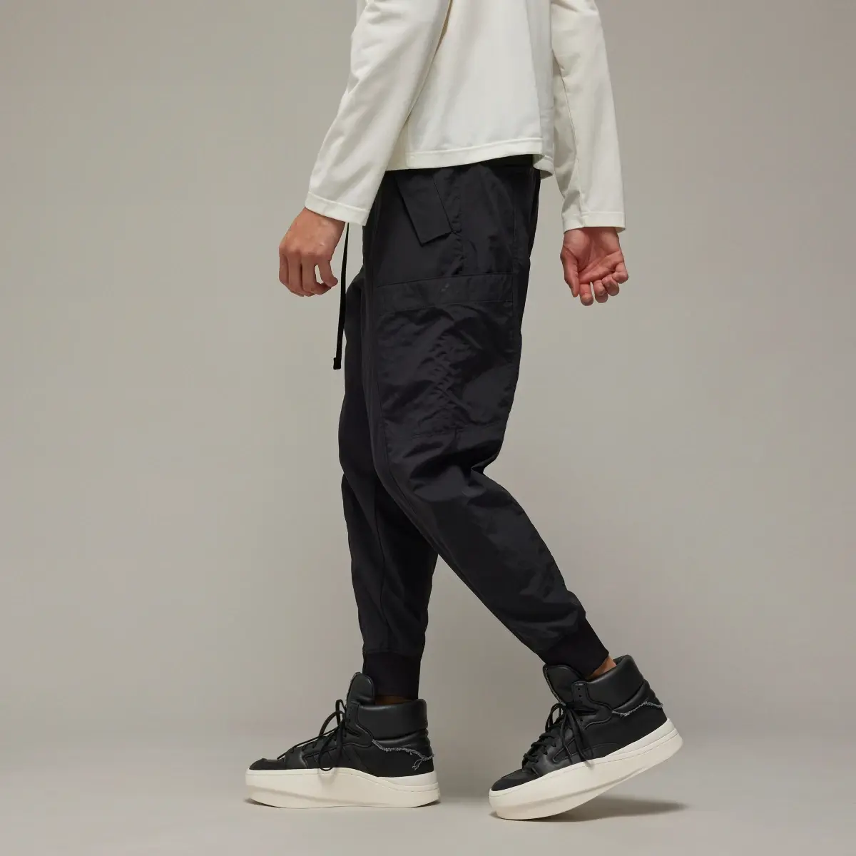 Adidas Y-3 Crinkle Nylon Cuffed Pants. 2