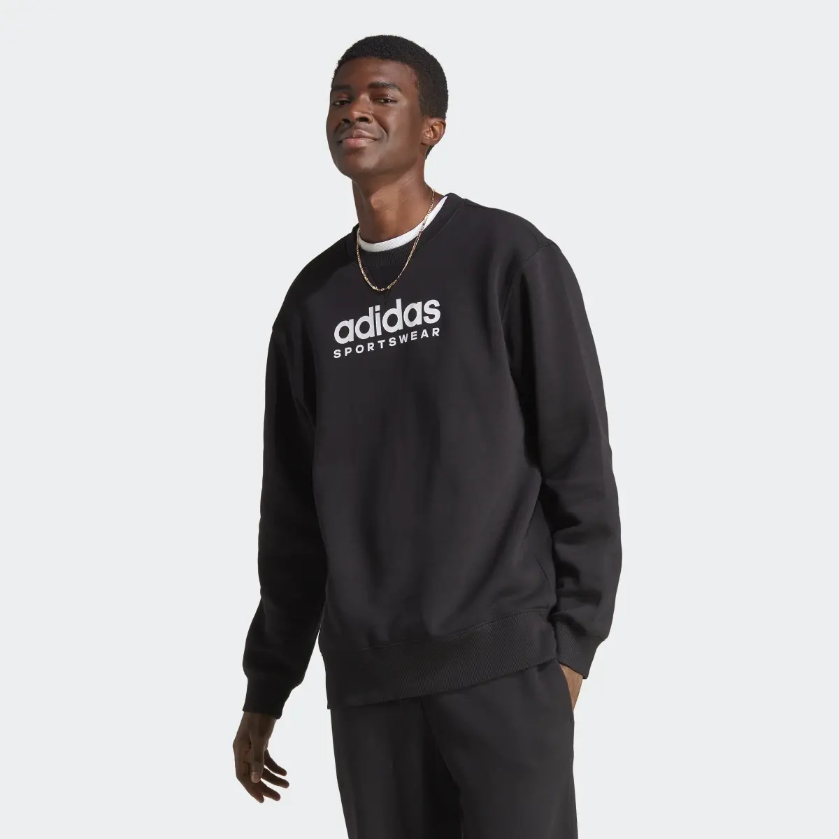 Adidas All SZN Fleece Graphic Sweatshirt. 2