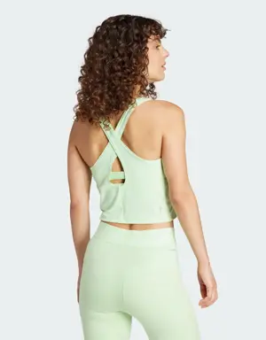 Adidas Techfit Printed Crop Training Tank Top. 3