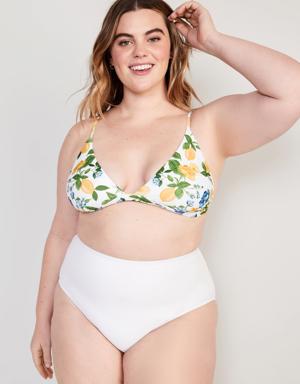 Matching Printed Triangle Bikini Swim Top for Women multi