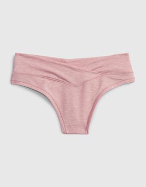 Breathe Crossover Thong pink