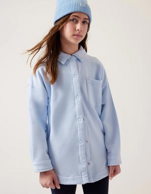 Girl RetroActive Oversized Shacket blue