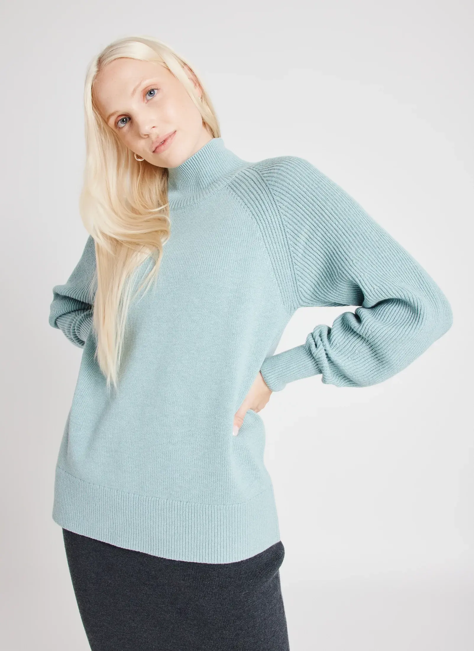 Kit And Ace Sophia Merino Turtleneck Sweater. 1