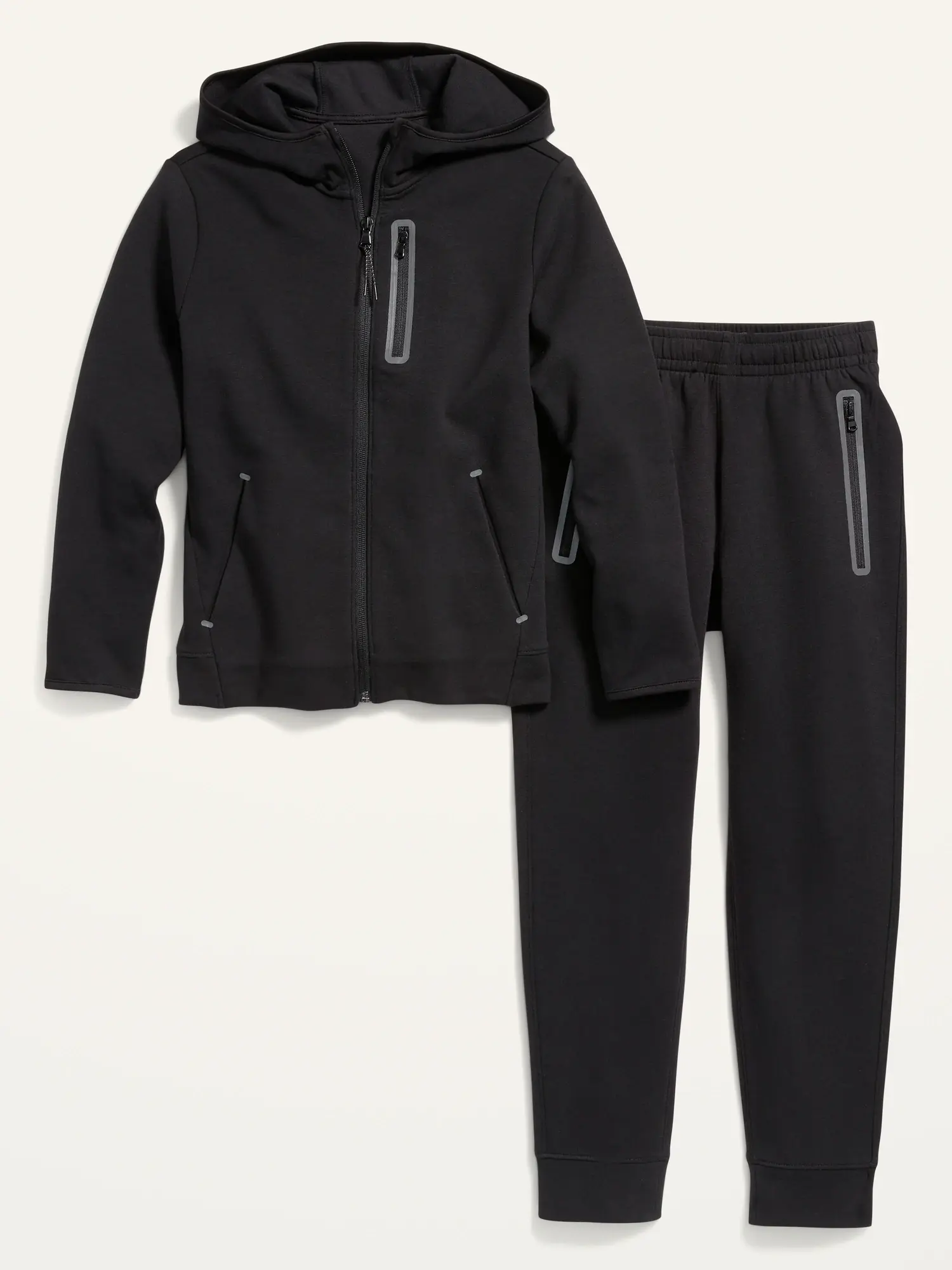 Old Navy Dynamic Fleece Hoodie & Jogger Sweatpants Set for Boys black. 1