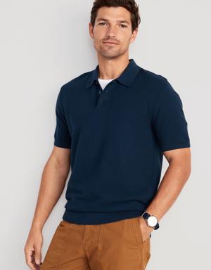 Short-Sleeve Polo Pullover Sweater for Men multi