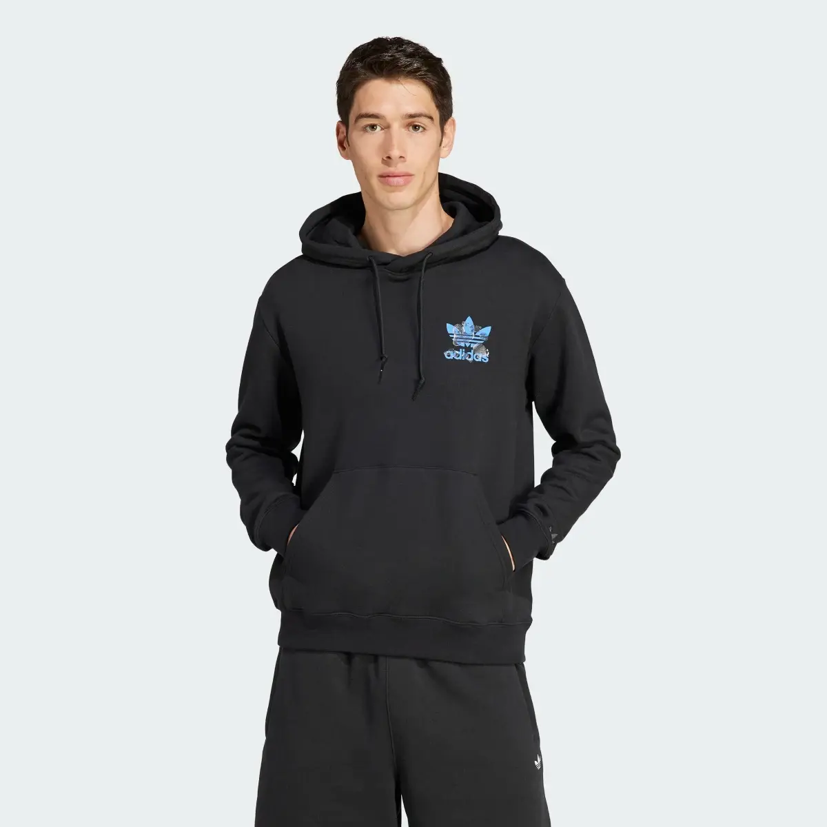 Adidas Graphic Liquid Trefoil Hoodie. 2