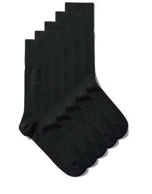 Siyah Logo Detaylı Erkek 5li Çorap Seti