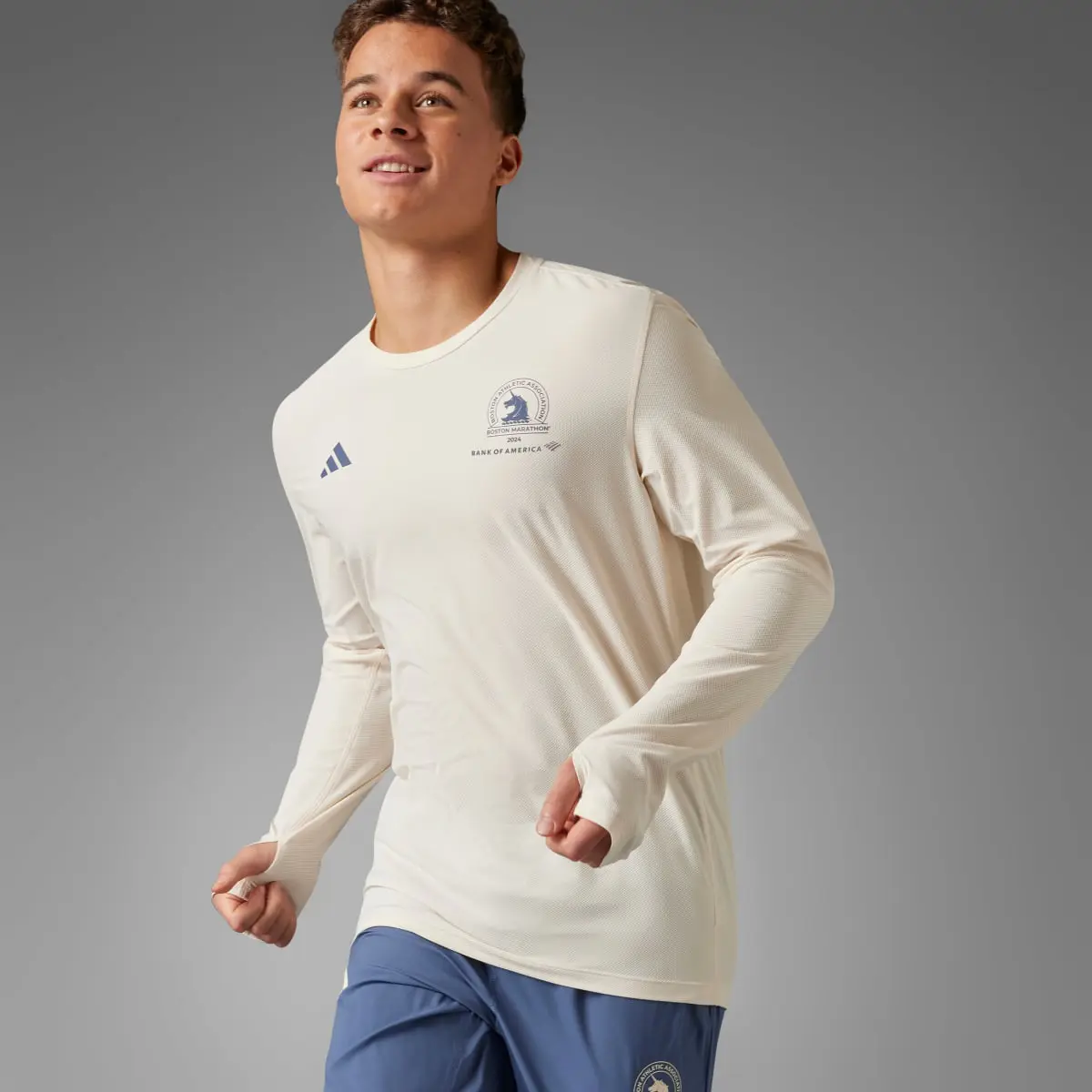 Adidas Boston Marathon 2024 Own the Run Long Sleeve Tee. 1