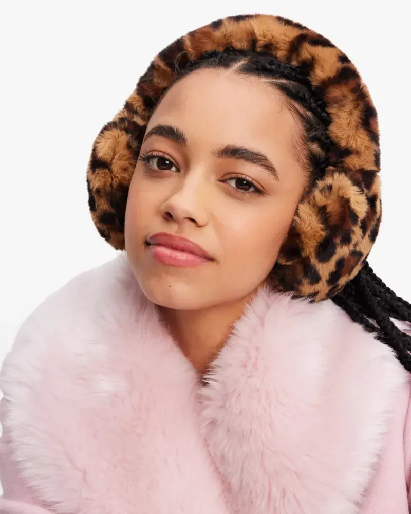 Kate Spade Leopard Faux Fur Earmuffs. 1