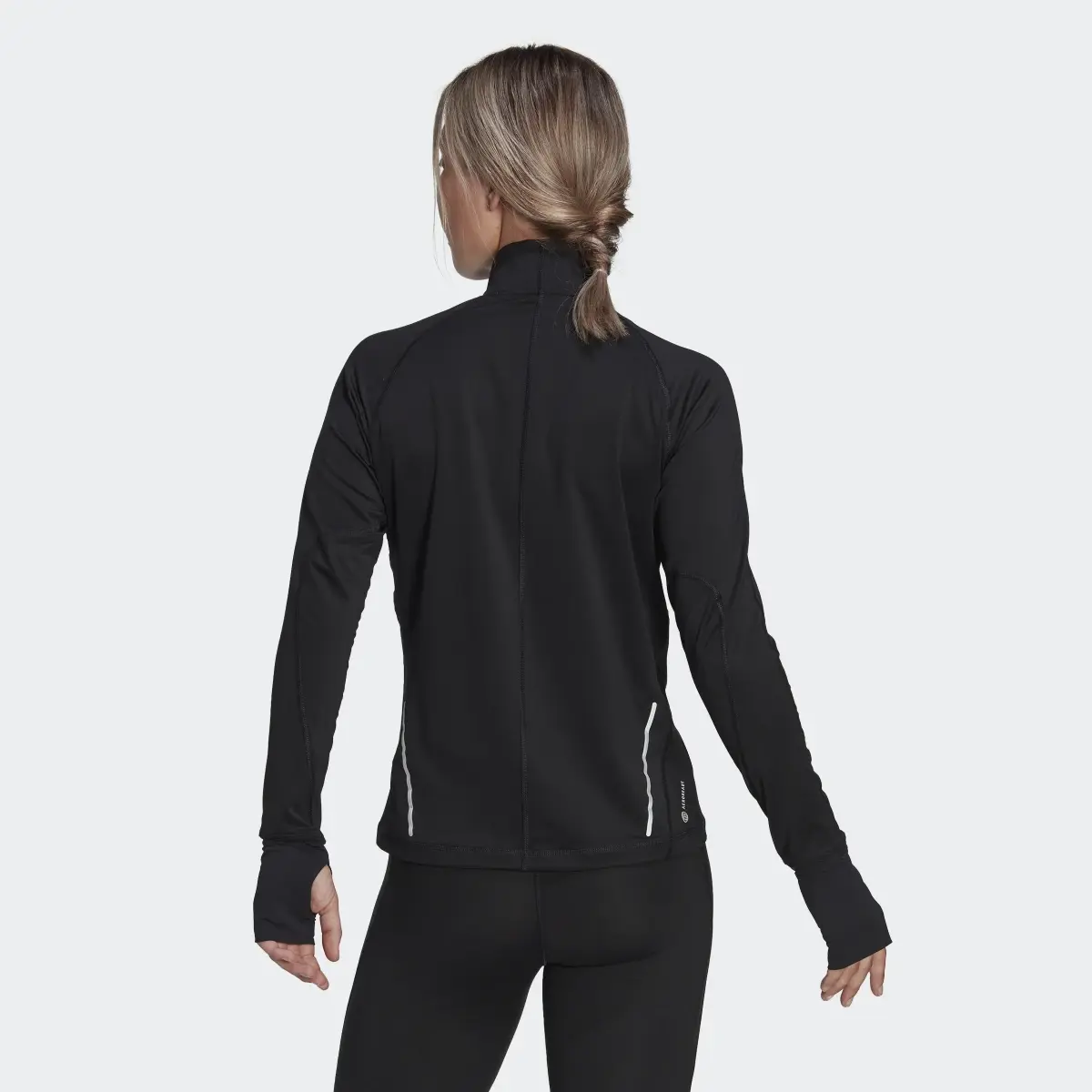 Adidas Fast Running Half-Zip Long Sleeve Top. 3