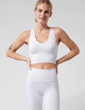 Athleta Aurora Seamless Crop Rib Tank white