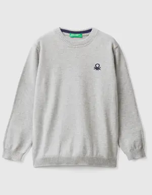 regular fit sweater in 100% cotton