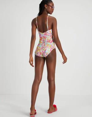 Anemone Floral Halter One-piece