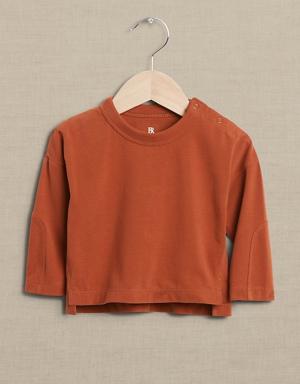 Brushed Long-Sleeve T-Shirt for Baby + Toddler