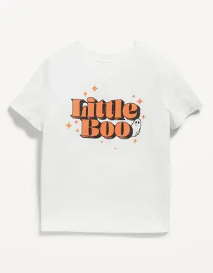 Matching Short-Sleeve Halloween Graphic T-Shirt for Toddler white