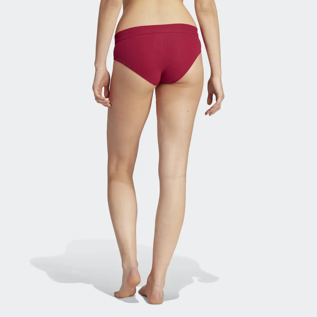 Adidas Adicolor Flex Ribbed Cotton Bikini Pants. 2