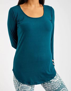 Green - Long Sleeve Tunic Top - XS