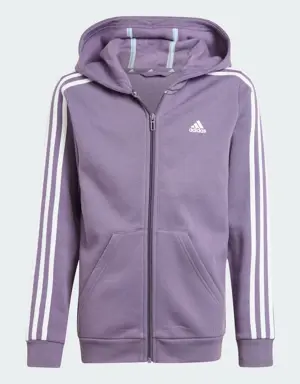 Adidas Essentials 3-Stripes Fleece Full-Zip Hoodie