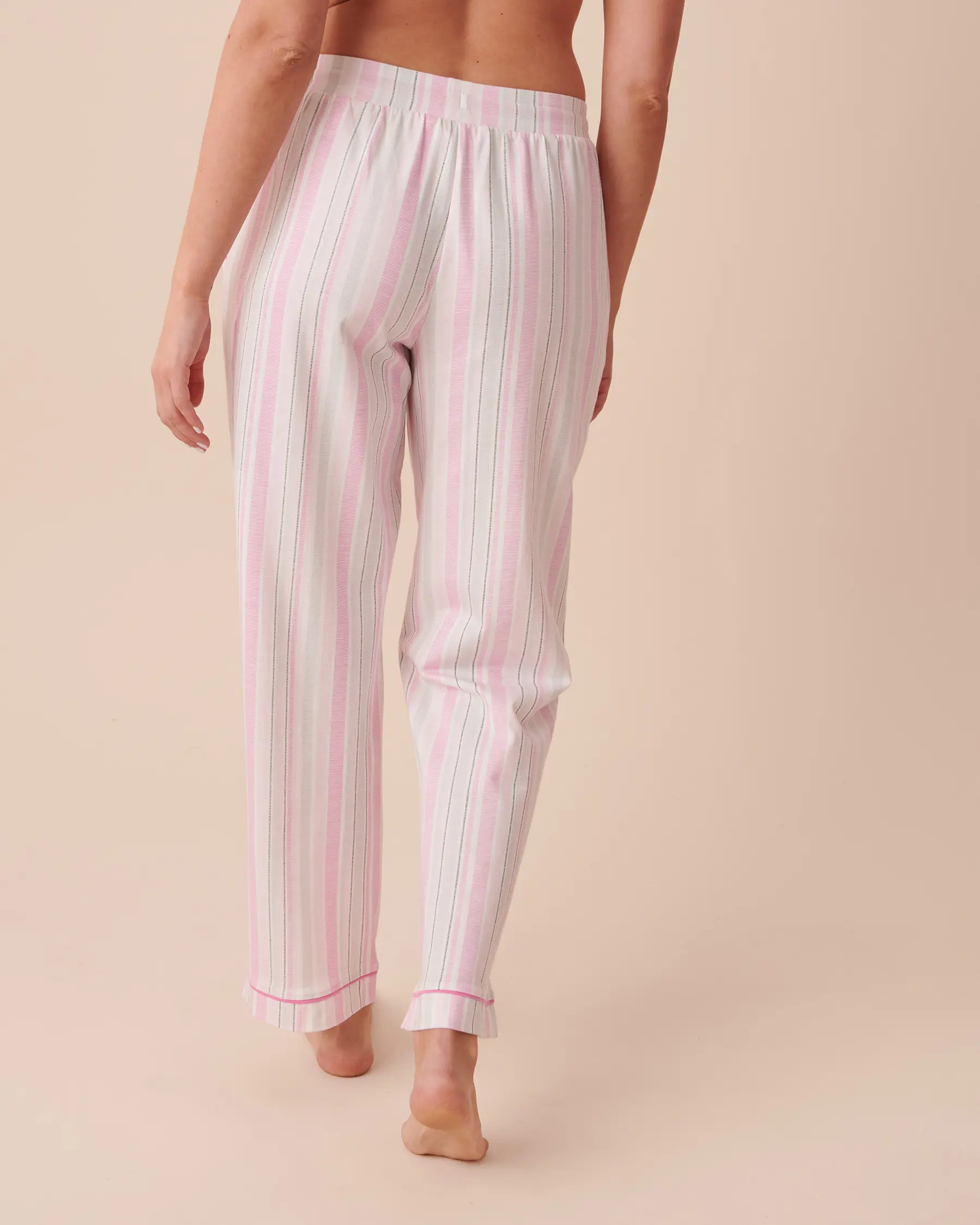 La Vie en Rose Striped Cotton Pajama Pants. 2