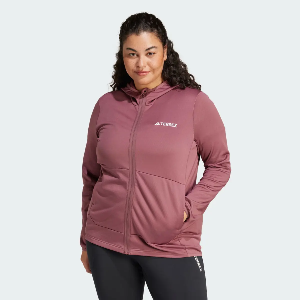 Adidas Giacca Terrex Xperior Light Fleece Hooded (Curvy). 2