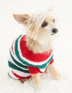 Cozy-Knit Patterned Sweater for Pets multi