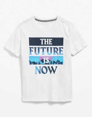 Soft-Washed Graphic T-Shirt for Boys white
