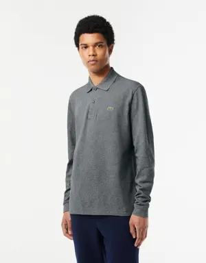 Lacoste Original L.12.12 Long Sleeve Heathered Cotton Polo Shirt