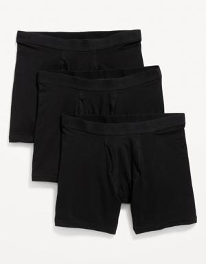 Soft-Washed 3-Pack Modal Boxer-Brief Underwear for Men -- 6-inch inseam black